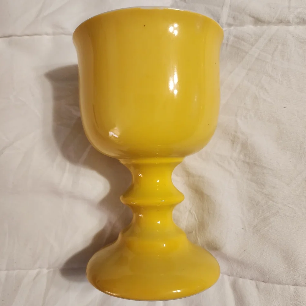 Vintage OMC Japan Yellow Goblets | Set of 4